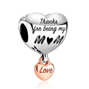 Mom heart thanks for being my mom Charm